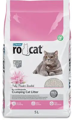 Купить ro cat комкующийся наполнитель для кошек без пыли с ароматом детской присыпки, пакет