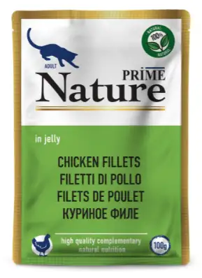 Купить prime nature cat влажный корм для кошек Куриное филе в желе (пауч)