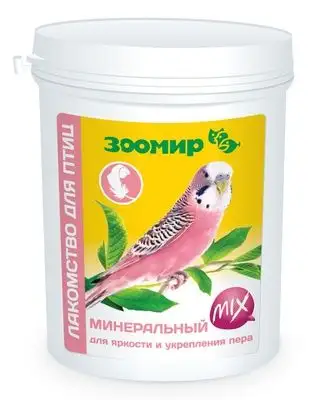 Купить ЗООМИР "Минеральный mix" лакомство для птиц ,для яркости и укрепления пера