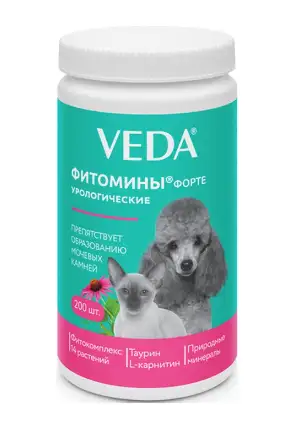 Купить Веда Форте Фитокомплекс для собак и кошек Фитомины урологические
