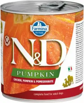 Купить farmina n&d pumpkin консервы для собак (курицы с тыквой и гранатом)