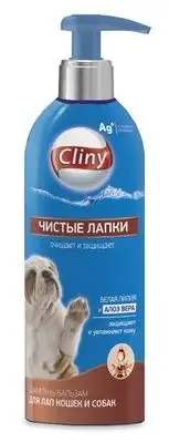 Купить cliny чистые лапки Шампунь-бальзам для лап для собак