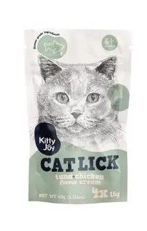 Купить kitty joy лакомство для кошек, крем-пюре с тунцом и курицей
