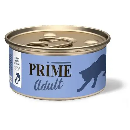Купить prime консервы для кошек, тунец с сурими в собственном соку