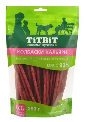 Купить titbit выгодная упаковка xxl лакомство для собак всех пород Колбаски Кальяри 