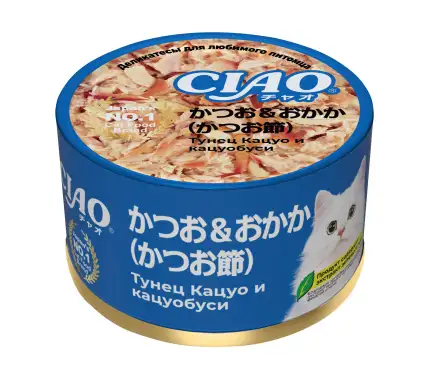 Купить inaba Консервы для кошек ciao can Тунец Кацуо и кацуобуси