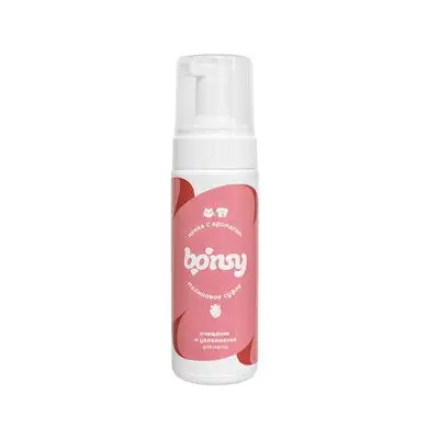Купить bonsy пенка для лап для кошек и собак: очищение и увлажнение с ароматом "Малиновое суфле"