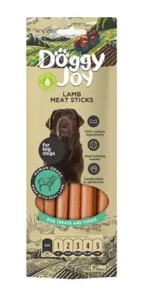 Купить doggy joy лакомство для собак крупных пород, мясные колбаски из ягненка