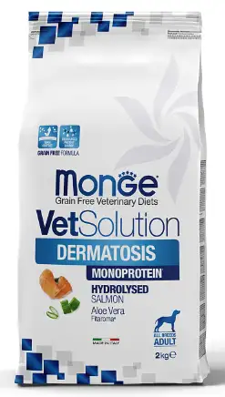 Купить monge vetsolution dog dermatosis сухой диетический корм для взрослых собак всех пород при заболеваниях кожи