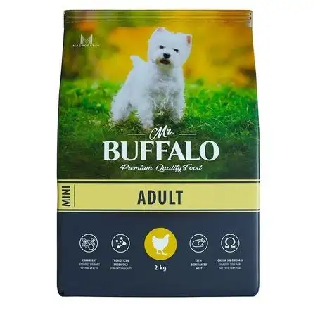 Купить mr.buffalo adult mini сухой корм для взрослых собак мелких пород, курица