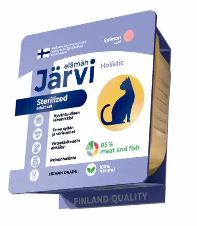Купить jarvi Паштет для стерилизованных кошек с лососем (ламистер)