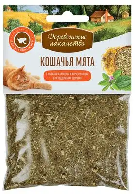 Купить Деревенские лакомства для кошек кошачья мята "Календула + корень солодки"