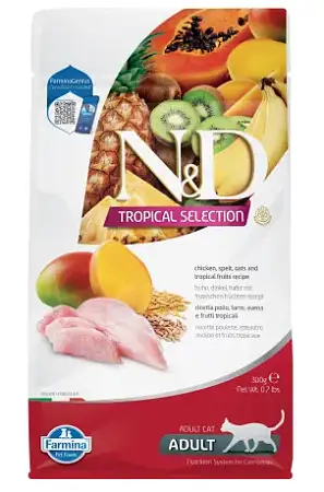 Купить farmina n&d cat tropical selection chicken adult сухой корм для взрослых кошек с курицей