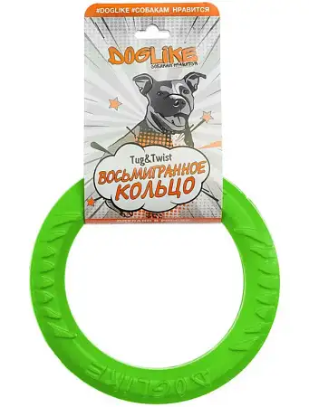 Купить doglike игрушка для собак Кольцо 8-мигранное dl миниатюрное зеленое