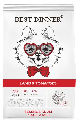 Best Dinner сухой корм для взрослых собак мелких пород с ягненком и томатами