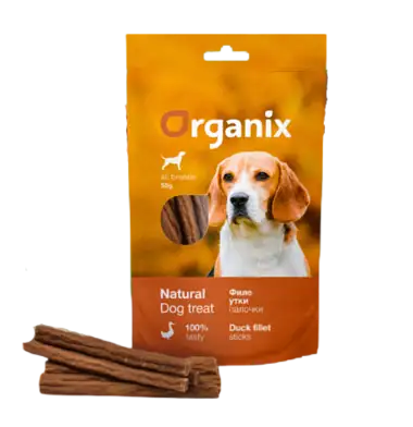 Organix лакомства лакомство для собак "Палочки из филе утки" мясо 100%