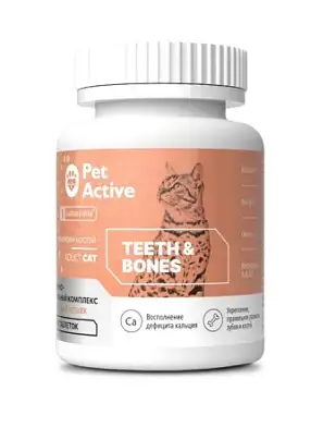 BioPetActive Teeth&Bones мультивитаминный комплекс для кошек для укрепления костей и зубов
