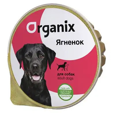Organix влажный корм суфле для взрослых собак с ягненком (ламистер)