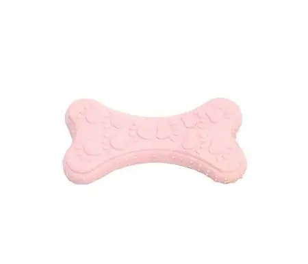 Купить homepet foam tpr puppy игрушка для собак косточка с рисунком лапки розовая