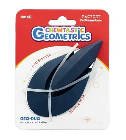 Купить petdreamhouse игрушка интерактивная для собак из натурального каучука chewtastic geometrics geo-hex темно синий