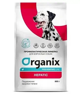 Organix Preventive Line Hepatic сухой корм для взрослых собак всех пород