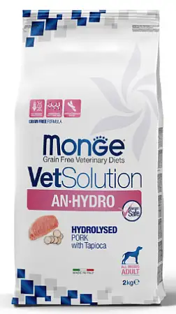 Купить monge vetsolution an-hydro ан-гидро сухой корм для собак при пищевой непереносимости