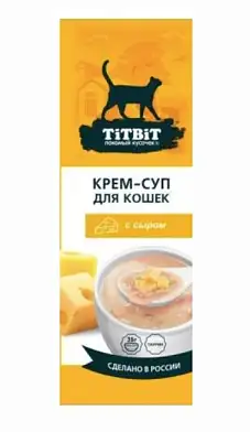 TITBIT Лакомства для кошек крем-суп с сыром