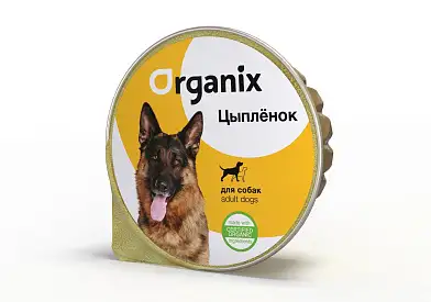 Organix влажный корм для взрослых собак с цыпленком (ламистер)