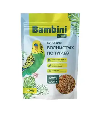 Bambini Pets Сухой корм для волнистых попугайчиков