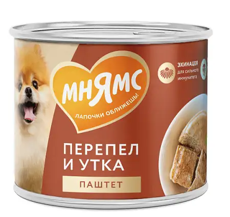 Купить Мнямс На каждый день консервы Паштет из утки и перепела для собак «СИЛЬНЫЙ ИММУНИТЕТ»