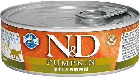 Купить farmina n&d pumpkin консервы для кошек (утка и тыква)
