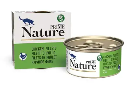 Купить prime nature консервы для взрослых кошек с куриным филе