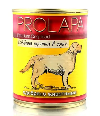 Купить prolapa premium консервы  для собак говядина кусочки в соусе
