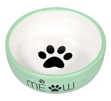 Купить mr.kranch meow миска керамическая для кошек, зеленая