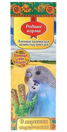 Купить Родные корма лакомство для попугаев Зерновая палочка с морскими водорослями