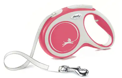 СКИДКА flexi рулетка для собак NEW LINE Comfort серый/красный