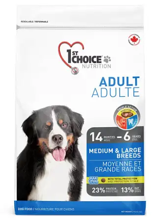 Купить 1st choice adult medium & large breeds сухой корм для взрослых собак средних и крупных пород с курицей