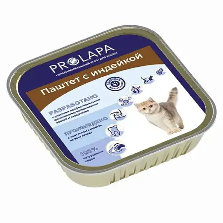 Купить prolapa premium ламистер полнорационный консервированный корм паштет с индейкой для кошек