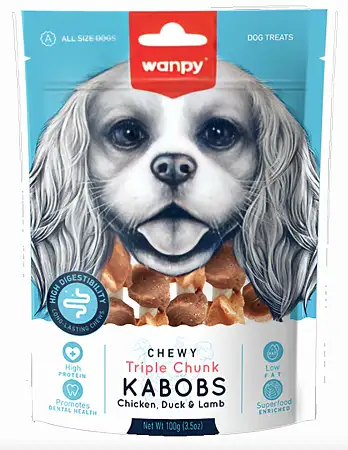 Купить wanpy dog лакомство для собак Мясные шашлычки на жевательной шпажке