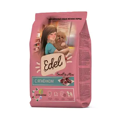Edel Adult Mini Lamb сухой корм для взрослых собак мелких пород с ягненком
