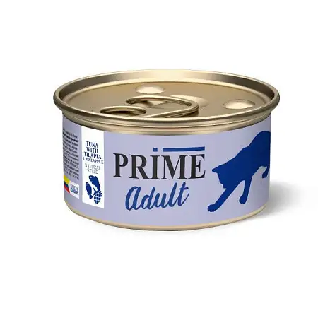 Купить prime консервы для кошек с тилапией и ананасом в собственном соку
