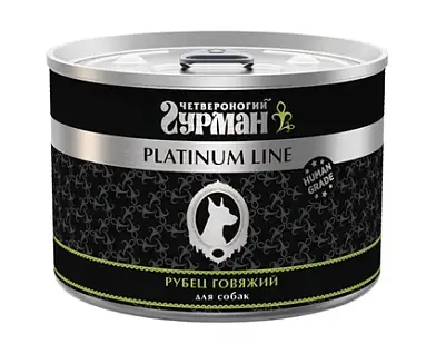 Четвероногий Гурман Platinum Line консервы для собак говяжий рубец