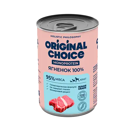 Купить original choice monoprotein adult консервы для собак всех пород ягненок