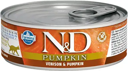 Купить farmina n&d pumpkin консервы для кошек (оленина и тыква)