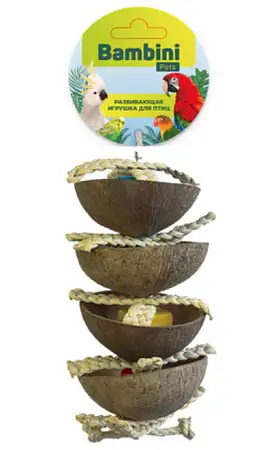 Купить bambini pets игрушка для средних и крупных попугаев "Четыре кокоса"