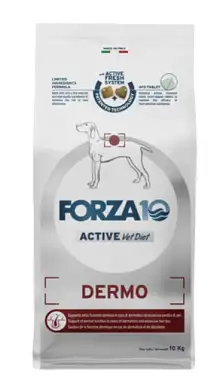 Forza10 Active VetDiet DERMO all size сухой диетический корм для взрослых собак всех пород, поддержка кожных функций при дерматозах и чрезмерного выпадения шерсти