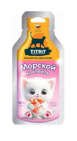 Купить titbit лакомство для кошек морской коктейль
