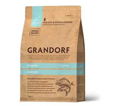 Grandorf сухой корм для взрослых собак мелких пород, белая рыба