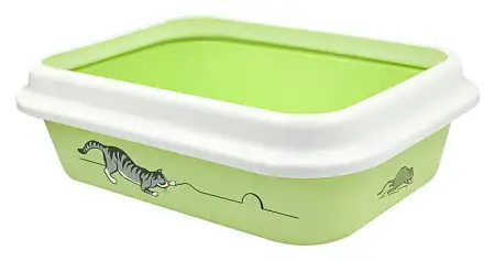 Купить zooexpress туалет "leader" для кошек с рамкой и рисунком 