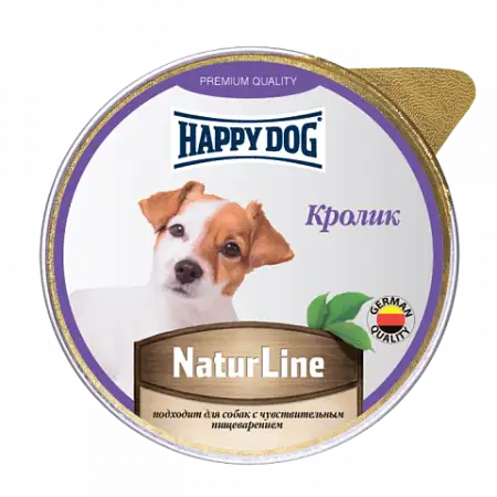 Купить happy dog natur line влажный корм паштет для собак кролик (ламистер)